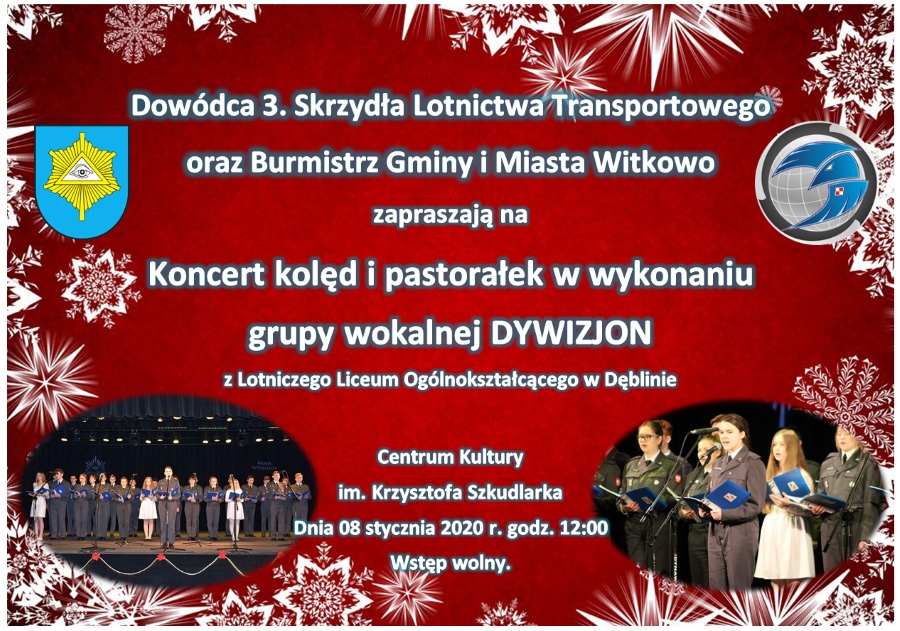 Koncert kolęd i pastorałek w wykonaniu grupy wokalnej Dywizjon