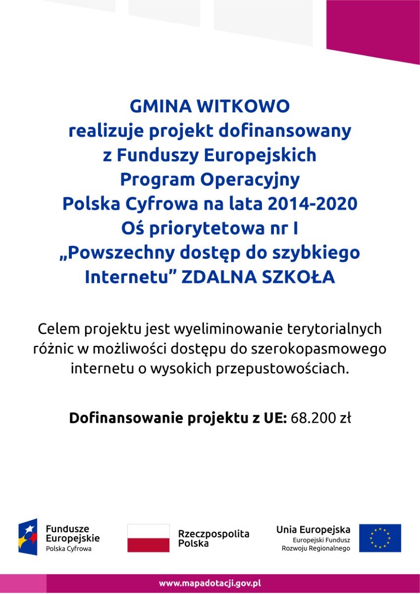 „Powszechny dostęp do szybkiego Internetu” ZDALNA SZKOŁA