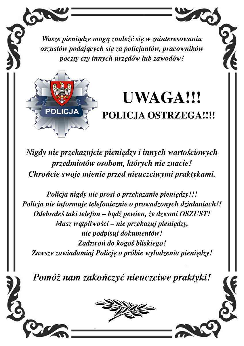 Policja ostrzega!