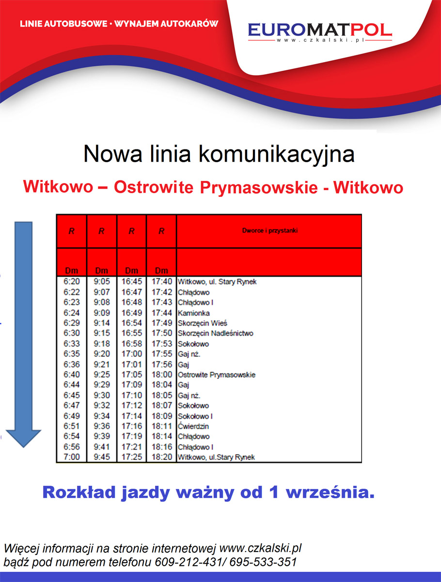 Nowa linia autobusowa  na terenie Gminy