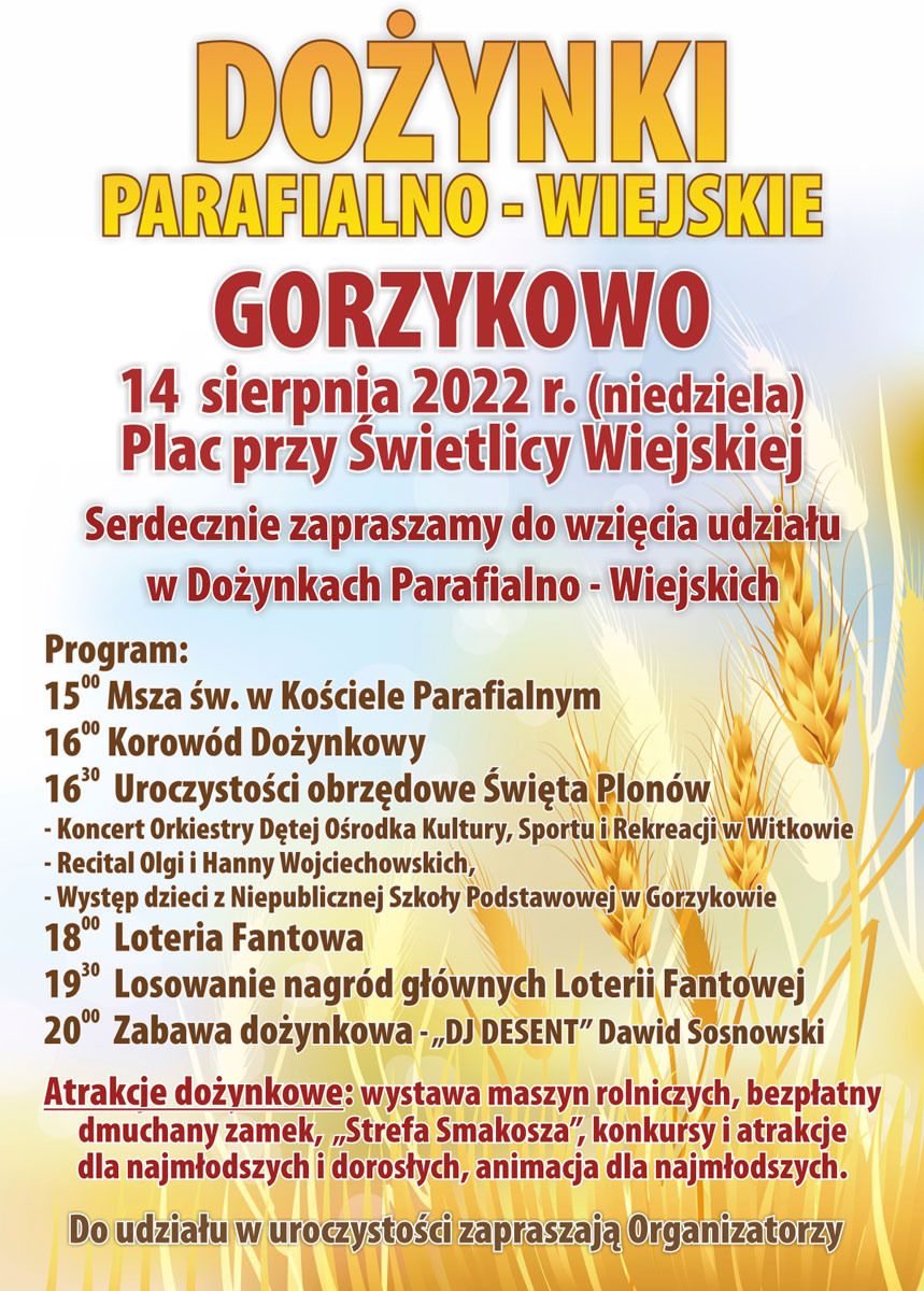 Dożynki Parafialno-Wiejskie w Gorzykowie