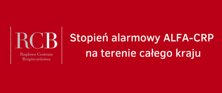 Wprowadzenie stopnia ALARMOWEGO ALFA-CRP - ryzyko zagrożenia bezpieczenstwa systemow teleinformatycznych