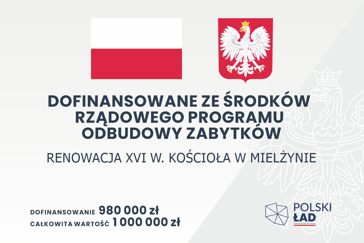 Renowacja XVI w. Kościoła w Mielżynie