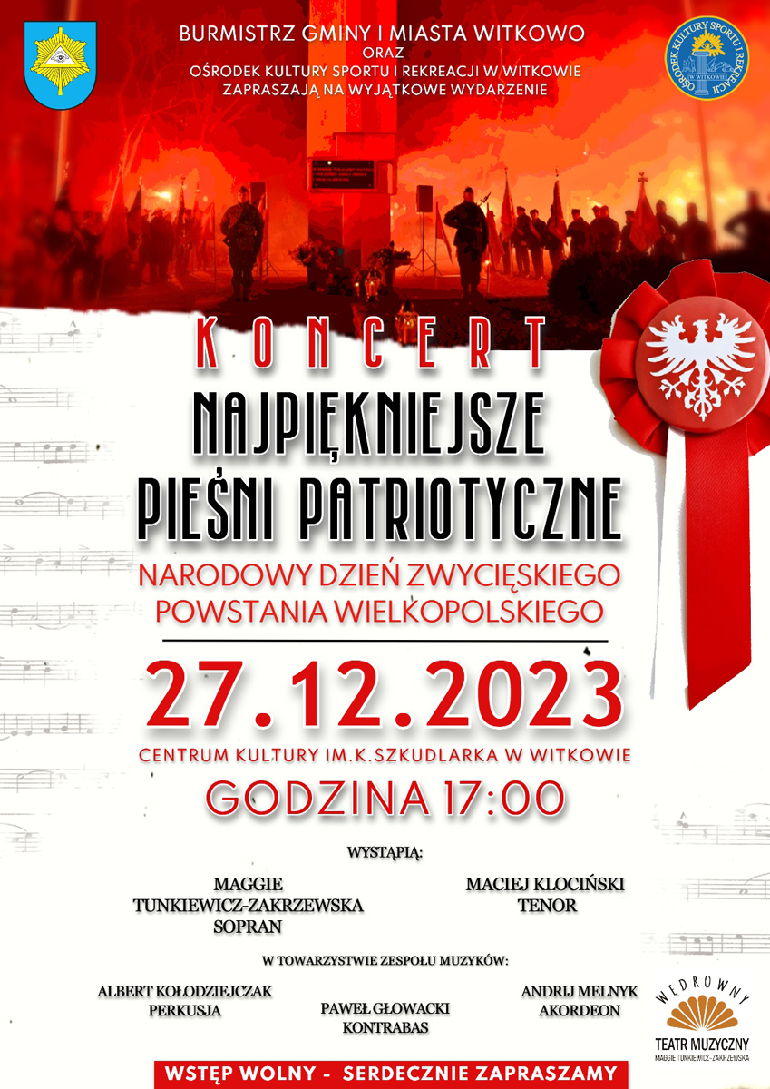 Koncert „Najpiękniejsze  Pieśni Patriotyczne”