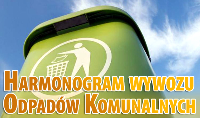 Harmonogram wywozu odpadów komunalnych