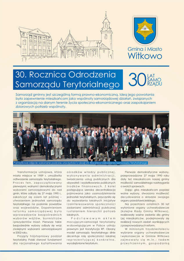  30. Rocznica Odrodzenia
 Samorządu Terytorialnego